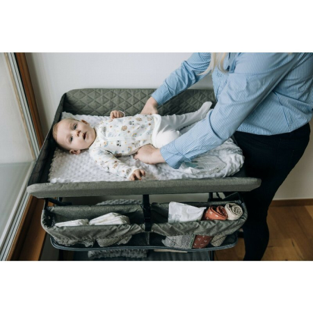 Masuta pentru infasat si schimbat scutece, FreeON, Lia, Multifunctionala, Pliabila, Gri [6]