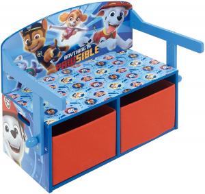 Dulap si cutii depozitare jucarii - Mobilier 2 in 1 pentru depozitare jucarii Paw Patrol