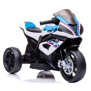 Motocicleta electrica pentru copii BMW HP4, 84x55x42 cm, varsta 2-5 ani, roti si scaun din plastic, putere 60W - Alb [4]
