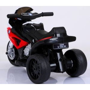 Motocicleta electrica pentru copii BMW S1000RR, 69x44x36.5 cm, varsta 1.5-4 ani, roti si scaun din plastic, putere 25W - Rosu [2]
