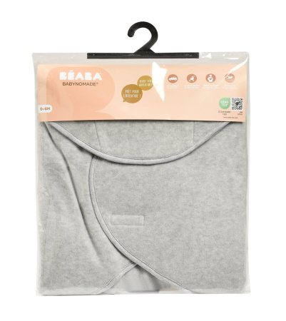 Lenjerii patuturi - Paturica de infasat BabyNomade 0-6 luni Heather Grey