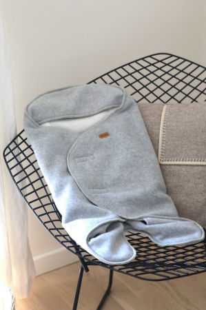 Paturica de infasat BabyNomade 0-6 luni Heather Grey [7]