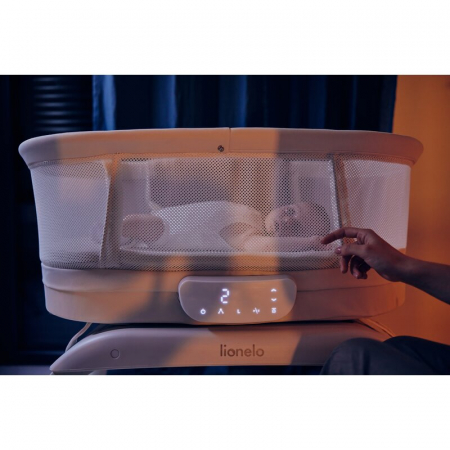 Patut balansoar Lionelo coral cu landou ergonomic detasabil Alb [44]