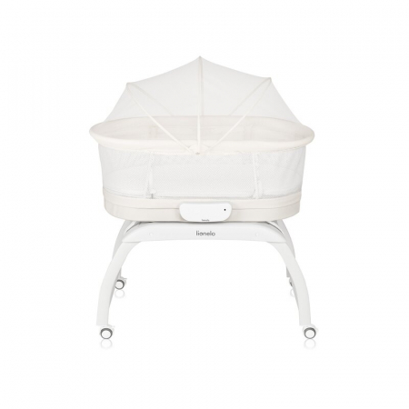 Patut balansoar Lionelo coral cu landou ergonomic detasabil Alb [11]