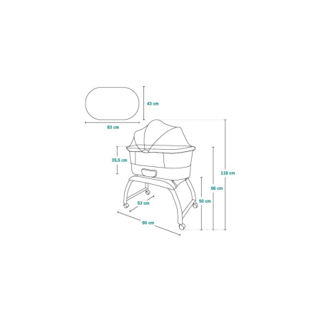 Patut balansoar, Lionelo, Coral, cu landou ergonomic detasabil, Functie de balansare integrata, Functie de cantar, Sunete si cantece de leagan, cu roti, Panou tactil sau telecomanda, 0-9 kg,  Alb [17]