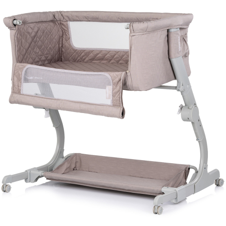 Patut co-sleeper Chipolino Eleganza cu laterala culisanta tiramisu [1]