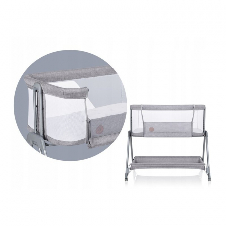 Patut co-sleeper Luna 2 in 1 cu setare unghiulara si roti - Lionelo [19]