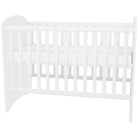 Patut copii din lemn cu sertar Hubners Matei 120x60 cm alb cu stelute [4]