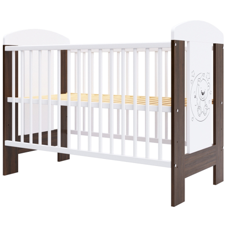 Patuturi lemn 120 x 60 cm fara sertar - Patut copii din lemn Hubners Calisto Ursulet 120x60 cm maro