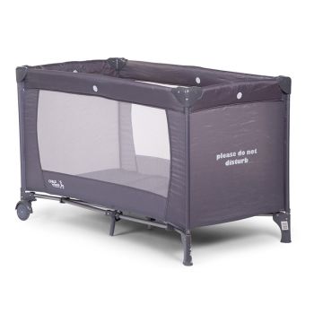 Patut pliant copii - Patut de calatorie gri Do Not Disturb 60x120cm - Childhome