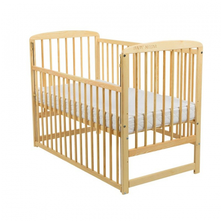 Patuturi lemn 120 x 60 cm fara sertar - Patut din lemn Ola 120x60 cm cu laterala culisanta Natur BabyNeeds