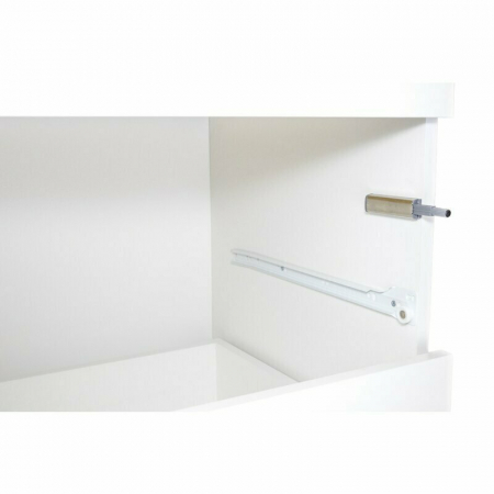Patut din lemn Timmi Heart 120x60 cm, cu roti, din lemn de pin, MDF, Somiera reglabila, Alb - Qmini [23]