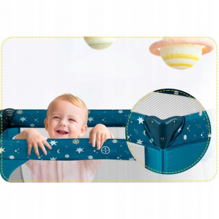 Patut pliabil 125 x 65 x 78 cm Ricokids RK-240 - Bleumarin [7]