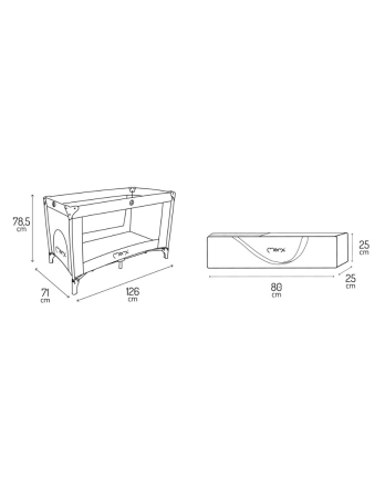 Patut pliabil 60x120 cm Momi Belove Jade [9]