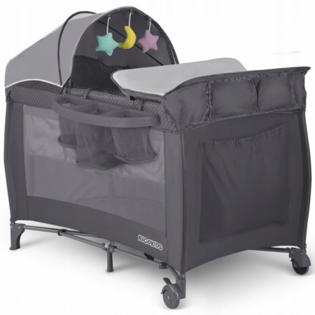Patut pliant copii - Patut pliabil Ricokids RK-242 Antracit 