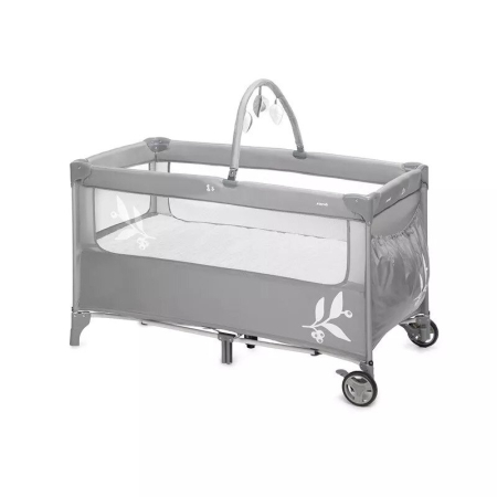 Patut pliant copii - Patut pliant, Jane, Duo Level, Cu roti, Cu arcada cu jucarii, Geanta de transport, Cu doua nivele, Conform standardelor europene EN 716-1:2017+AC:2019EN 16890:2017 + A1:2021, Mist