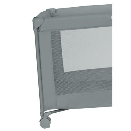 Patut pliant, Lionelo, Amelie, cu intrare laterala, 100.5-70.5 cm, Include salteluta, roti, geanta pentru transport, Constructie usoara- 7 kg, Cadru stabil din otel, Gri [7]