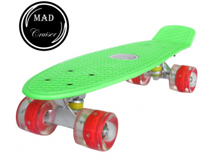 Penny board Mad Cruiser cu roti LED ABEC 7-verde [1]