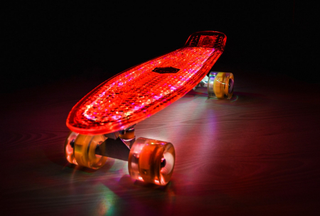 Penny board Mad Cruiser Full LED ABEC 7-rosu - Sportmann [5]