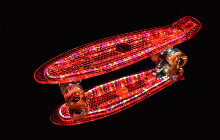 Penny board Mad Cruiser Full LED ABEC 7-rosu - Sportmann [4]