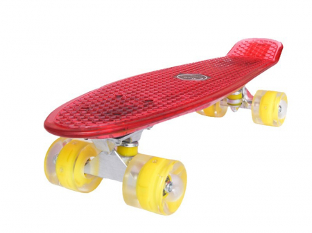 Skateboard - Penny board Mad Cruiser Full LED ABEC 7-rosu - Sportmann