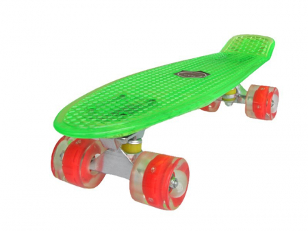 Skateboard - Penny board Mad Cruiser Full LED ABEC 7-verde - Sportmann