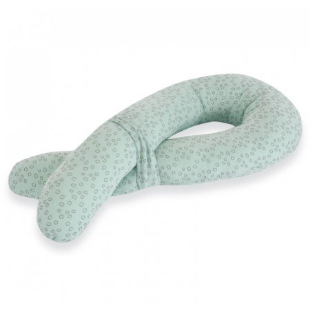 Perne copii si mamici - Perna pentru bebelusi Cuddly Nest Circles Mint - Traeumeland