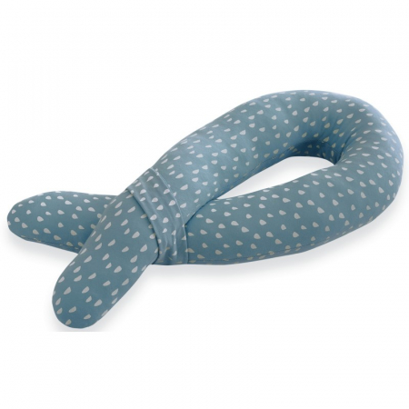 Perne copii si mamici - Perna pentru bebelusi Cuddly Nest Drops Ocean Blue - Traeumeland