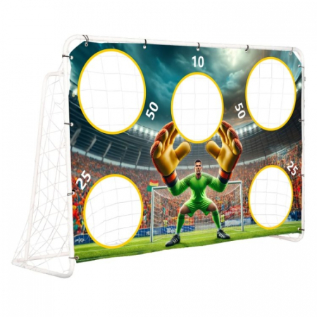 Centre de joaca exterior - Poarta de fotbal 180 x 122 cm cu covoras de antrenament Ecotoys DS58010+M