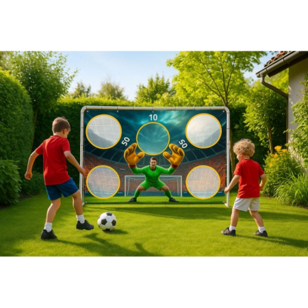 Poarta de fotbal 180 x 122 cm cu covoras de antrenament Ecotoys DS58010+M [7]