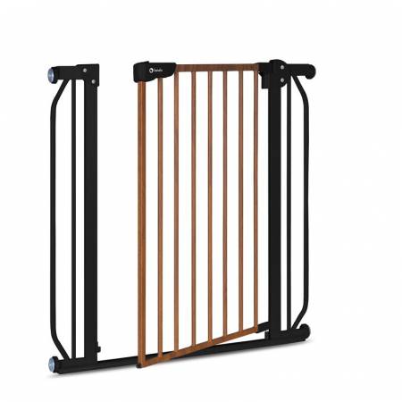 Poarta de siguranta Lionelo Truus Slim prin presiune 105 cm Negru/Natur [3]