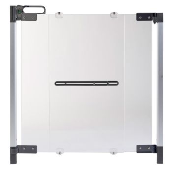 Porti de siguranta - Poarta de siguranta premium pentru scara Plexi Silver 74-100cm Childhome
