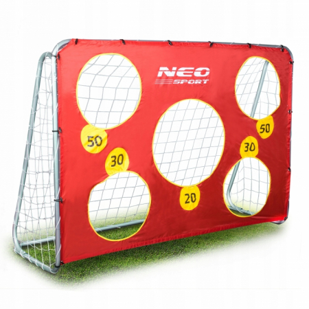 Joaca si sport exterior - Poarta mare pentru fotbal cu covoras numerotat, 215 x 76 x 153 cm,  Neo-Sport 1451