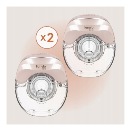 Pompa de san, Lionelo, Fidi Free Slim Duo, Portabila, cu accesorii, Hands-free, Trifazata, Panou control, Autonomie pana la 3 h, 9 functii de masaj, Silentioasa- 40 db, Capacitate 150 ml, Roz [28]