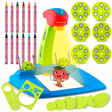 Proiector pentru desene cu accesorii incluse Ricokids 772001 - Albastru [5]