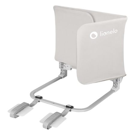 Protectie laterala pat, Lionelo, Lora, Pliabila, Sistem de blocare StandSafe, Geanta de transport inclusa, 105 x 45 cm, Bej [10]