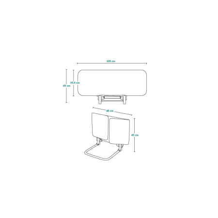 Protectie laterala pat, Lionelo, Lora, Pliabila, Sistem de blocare StandSafe, Geanta de transport inclusa, 105 x 45 cm, Bej [13]