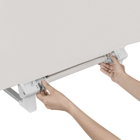 Protectie laterala pat, Lionelo, Lora, Pliabila, Sistem de blocare StandSafe, Geanta de transport inclusa, 105 x 45 cm, Bej [5]