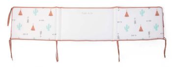 Lenjerii patut 120 x 60 cm - Protectie laterala patut bebe 35x170cm Dreamy Tipi - Childhome