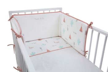 Protectie laterala patut bebe 35x170cm Dreamy Tipi - Childhome [1]