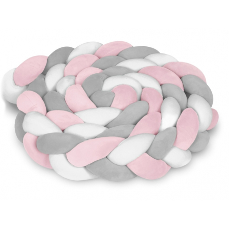 Bariere de protectie pat - Protectie laterala pentru patut, impletita, 2 m, Ricokids 722003 - Roz