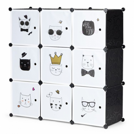 Raft modular cu 9 compartimente pentru camera copilului Ecotoys 09D [2]