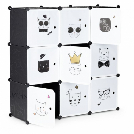Raft modular cu 9 compartimente pentru camera copilului Ecotoys 09D [4]