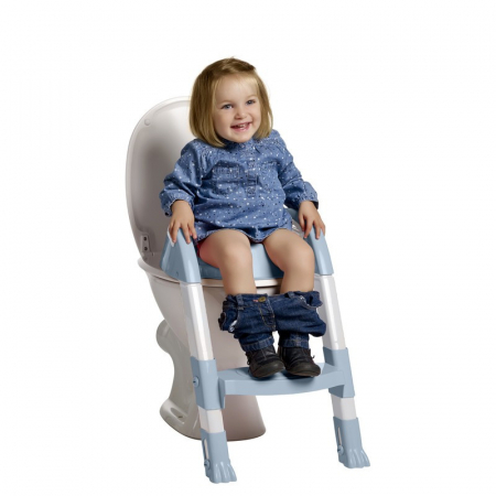 Reductor pentru toaleta cu scarita Kiddyloo Baby blue [2]