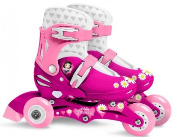 Role copii si adulti - Role, Stamp, Disney, De la incepator la avansat, cu 3 roti, Ajustabile, Inchidere prin velcro, cu frana, Marime 27-30, Princess