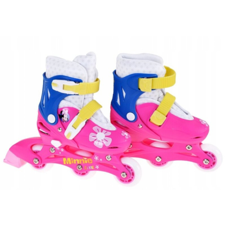 Role evolutive, Stamp, Disney, De la incepator la avansat, cu 3 roti, Ajustabile, Inchidere prin velcro, cu frana, Marime 27-30, Minnie Mouse [6]