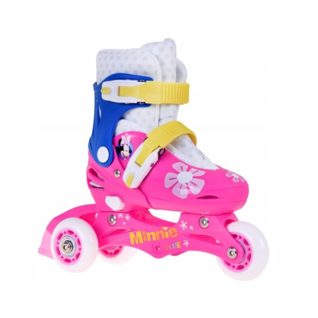 Role evolutive, Stamp, Disney, De la incepator la avansat, cu 3 roti, Ajustabile, Inchidere prin velcro, cu frana, Marime 27-30, Minnie Mouse [5]