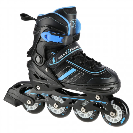 Patine gheata reglabile - Role Reglabile 2in1 Nils Extreme NH18191 Negru/Albastru