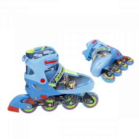 Role copii si adulti - Role Reglabile Nils Extreme NJ4605A, albastru