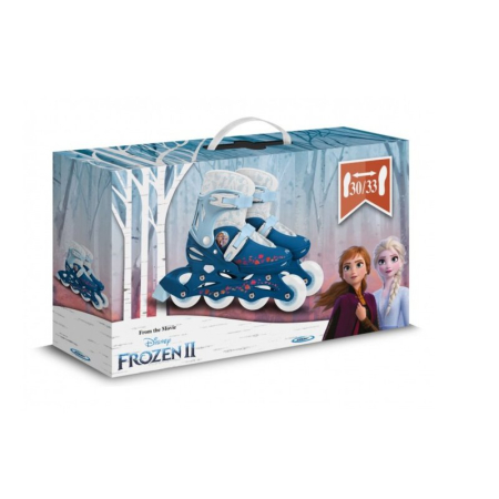Role, Stamp, Frozen, cu 4 roti, Ajustabile, Inchidere prin velcro, cu frana, Marime 30-33, Albastru [3]